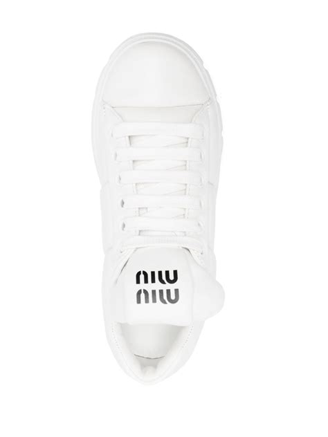 miu miu platform sneakers|farfetch miu michu sneakers.